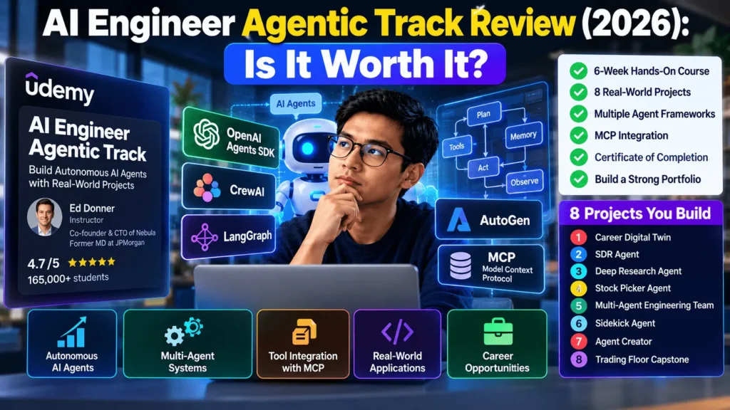 AI Engineer Agentic Track Review 2026 featuring OpenAI Agents SDK, CrewAI, LangGraph, AutoGen, MCP, autonomous AI agents, and real-world AI engineering projects