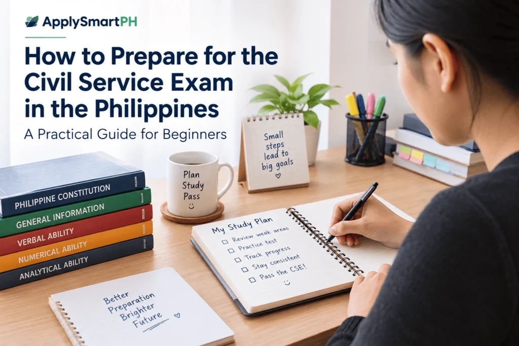 How to prepare for the Civil Service Exam in the Philippines with a study plan and progress tracker
